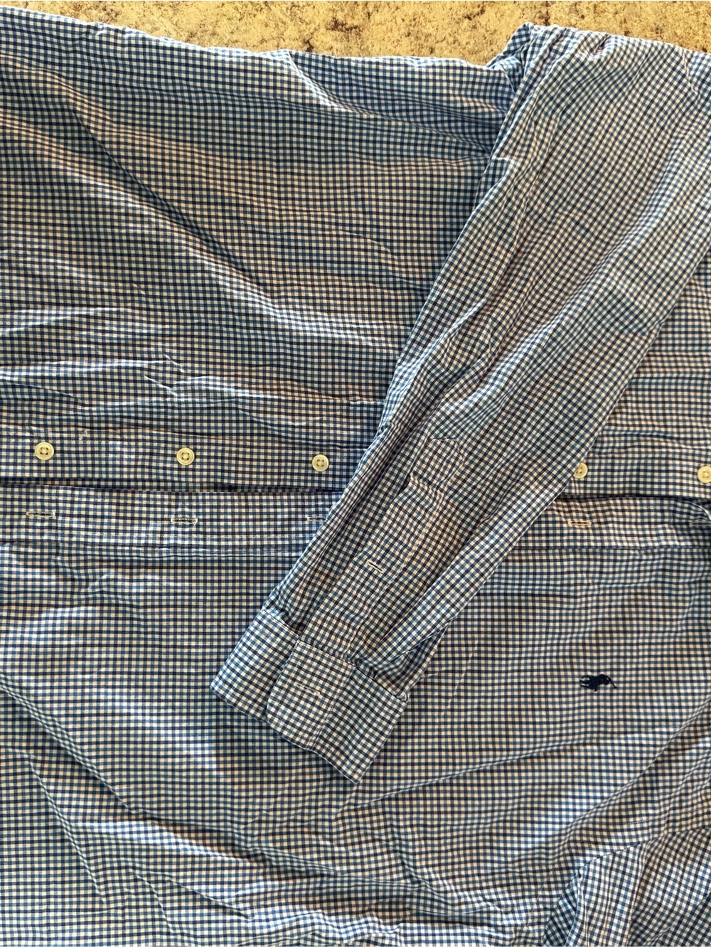 Ralph Lauren Blue and White Gingham Shirt Jacket